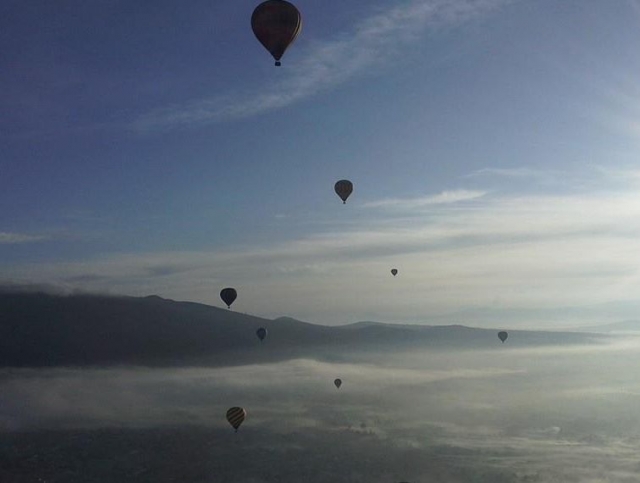 Globos elevandose